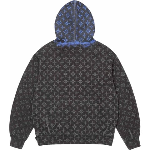 Supreme Overprint Fade Hooded Sweatshirt - Charcoal