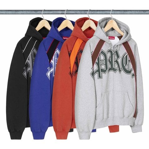 Supreme Paneled Zip Up Hooded Sweatshirt - Group Shots
