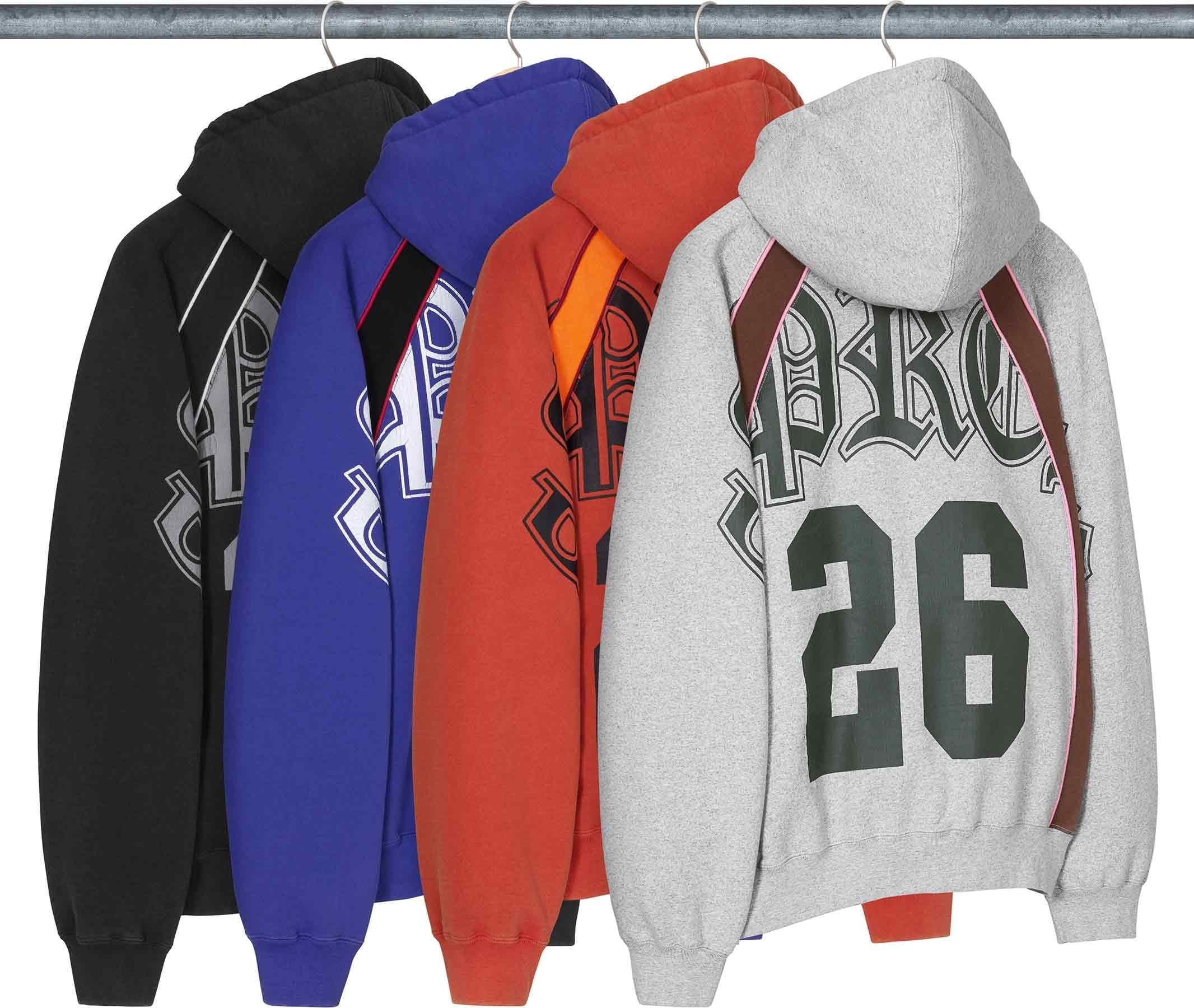 Paneled Zip Up Hooded Sweatshirt - Supreme