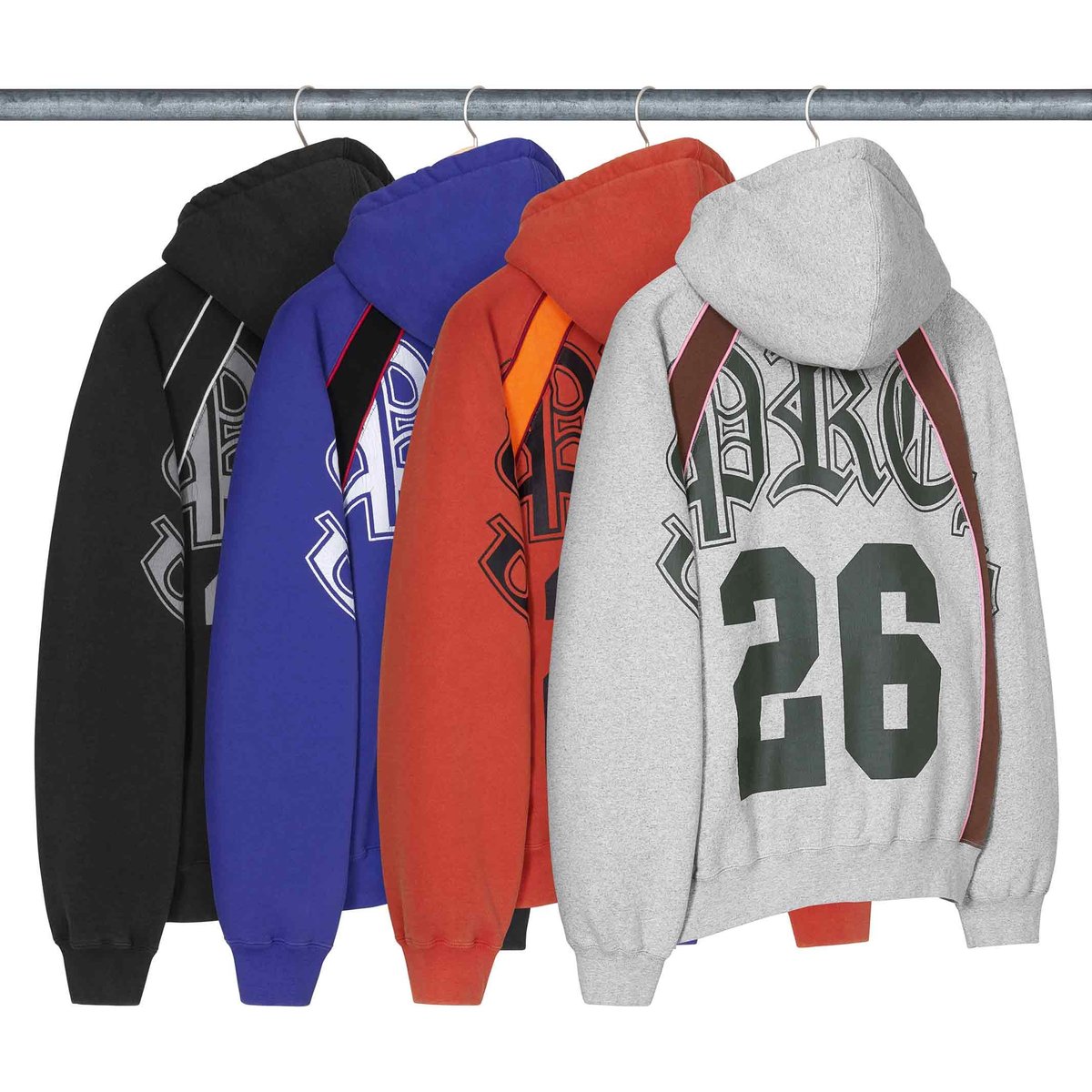 Paneled Zip Up Hooded Sweatshirt
