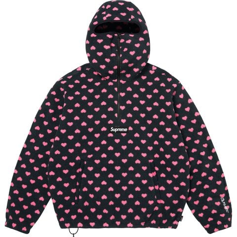 Supreme Polartec® Face Mask Half Zip Hooded Sweatshirt - Hearts