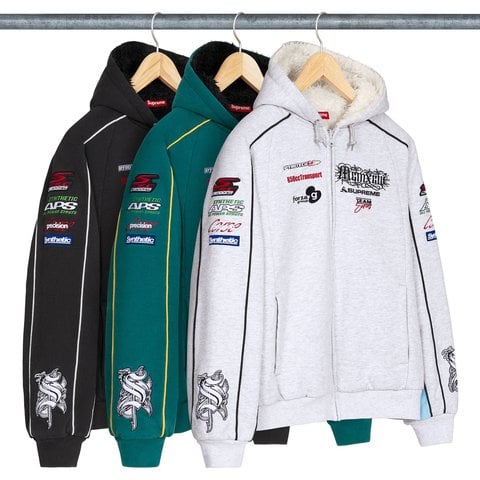 Supreme Racing Lined Zip Up Hooded Sweatshirt - Group Shots