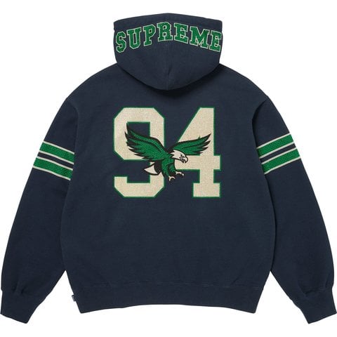 Supreme Rhinestone Eagle Hooded Sweatshirt - Navy