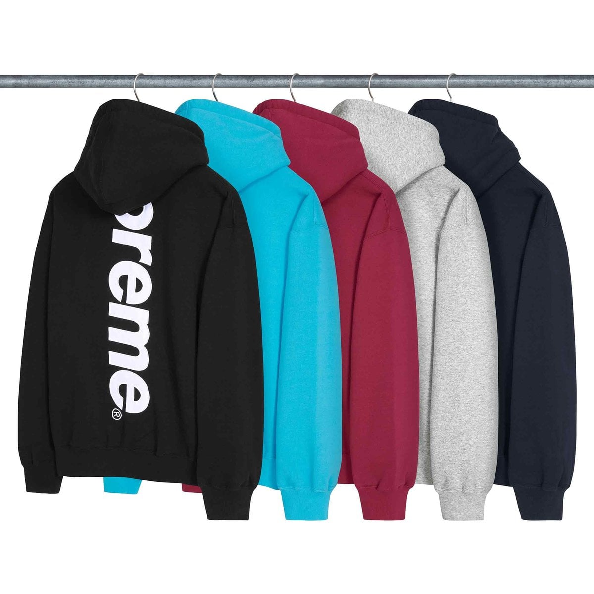 Satin Appliqué Zip Up Hooded Sweatshirt