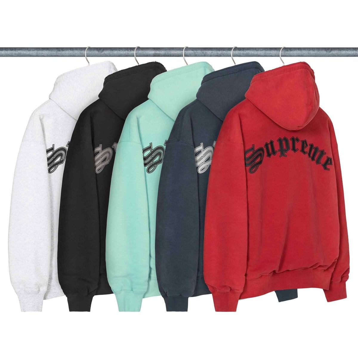 Shearling Lined Zip Up Hooded Sweatshirt
