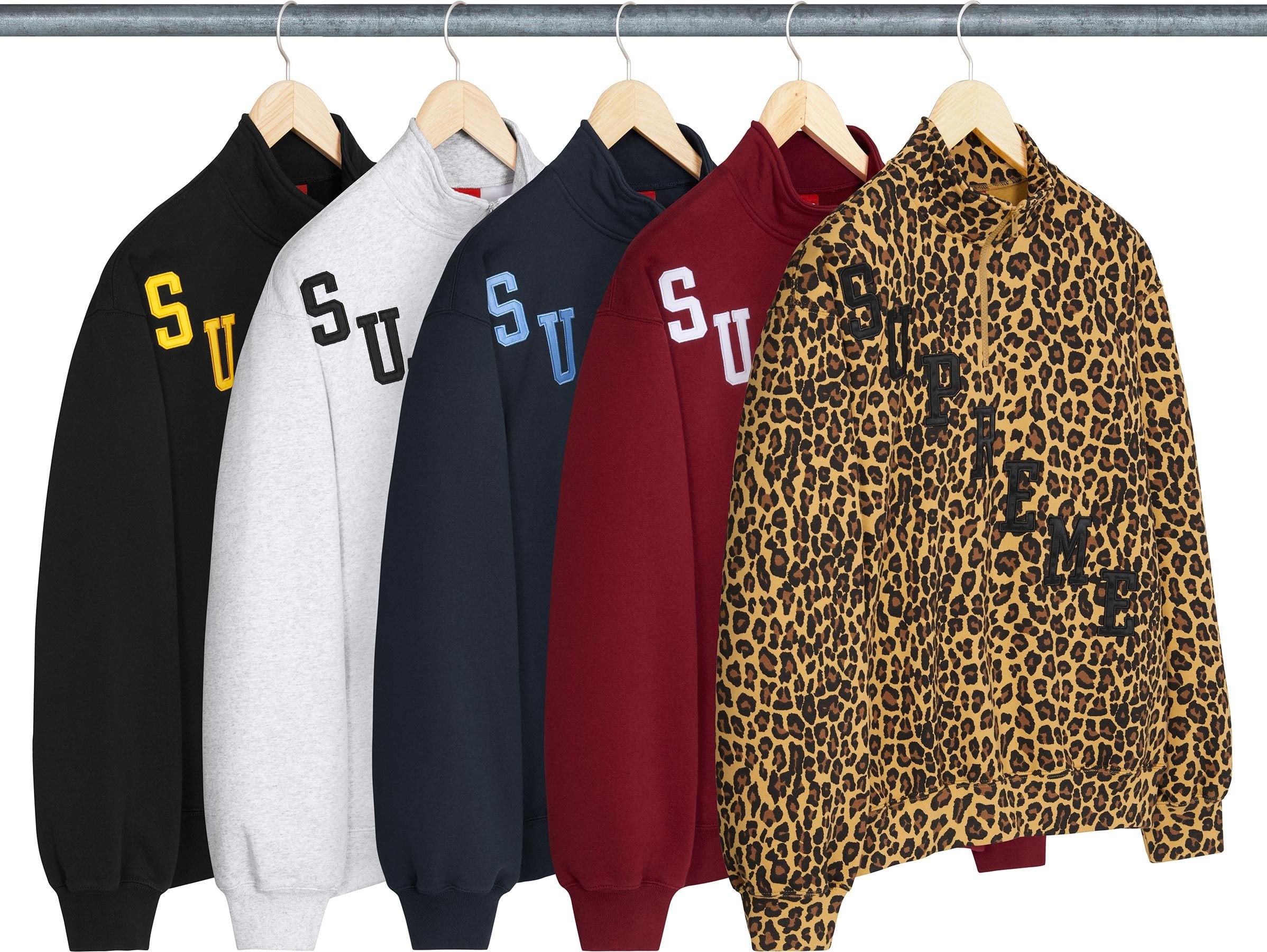 Slant Appliqué Half Zip Pullover - Supreme