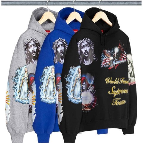 Supreme Stickers Hooded Sweatshirt - Group Shots