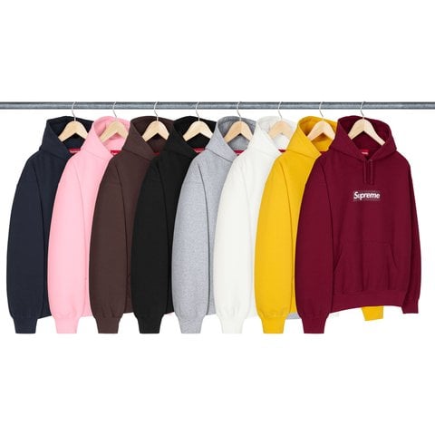 Supreme Washed Box Logo Hooded Sweatshirt