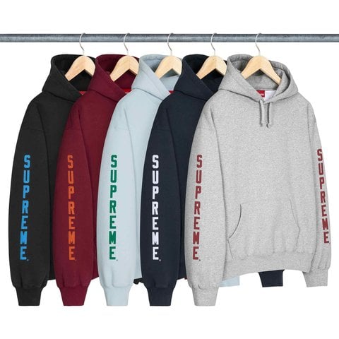 Supreme Washed Logo Hooded Sweatshirt