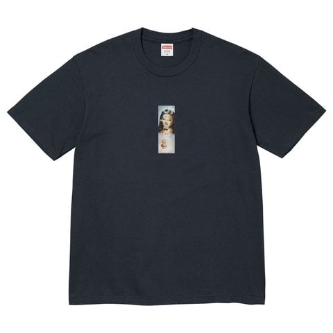 Supreme Prayer Card Box Logo Tee - Navy