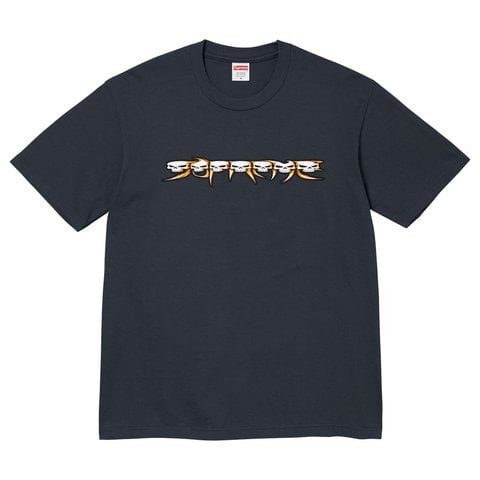 Supreme Skulls Spellout Tee - Navy