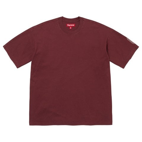 Supreme Checkerboard Intarsia S/S Top - Burgundy