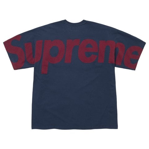 Supreme Checkerboard Intarsia S/S Top - Navy