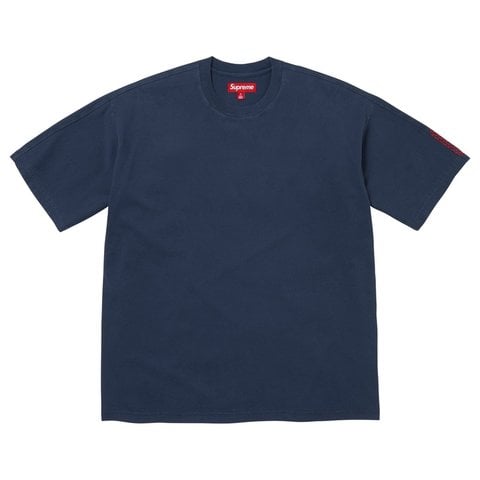 Supreme Checkerboard Intarsia S/S Top - Navy