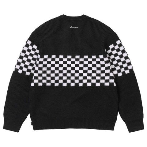 Supreme Checkerboard Pilled Sweater - Black