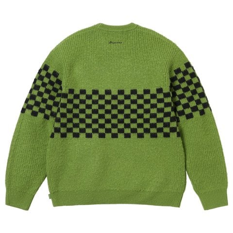 Supreme Checkerboard Pilled Sweater - Green