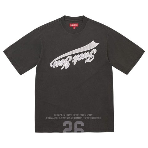 Supreme Cracked Flipped S/S Top - Black