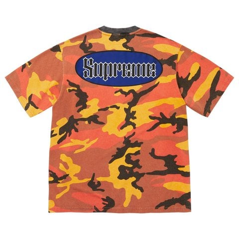 Supreme Cracked Pocket S/S Top - Orange Camo