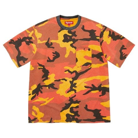 Supreme Cracked Pocket S/S Top - Orange Camo