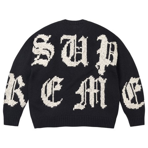 Supreme Cross Stitch Logo Sweater - Black
