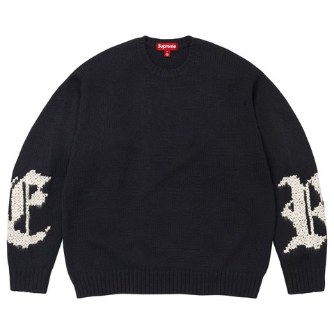Supreme Cross Stitch Logo Sweater - Black