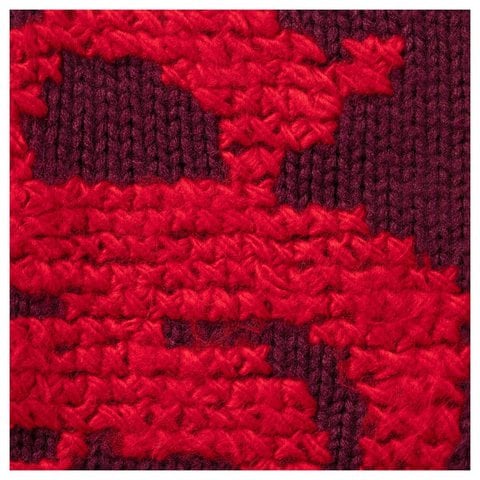 Supreme Cross Stitch Logo Sweater - Burgundy