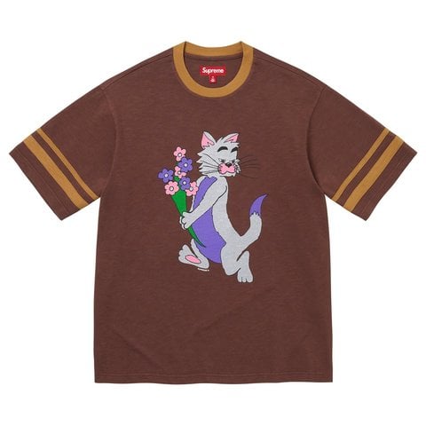Supreme Glitter Cat S/S Top - Brown