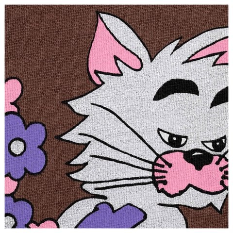 Supreme Glitter Cat S/S Top - Brown