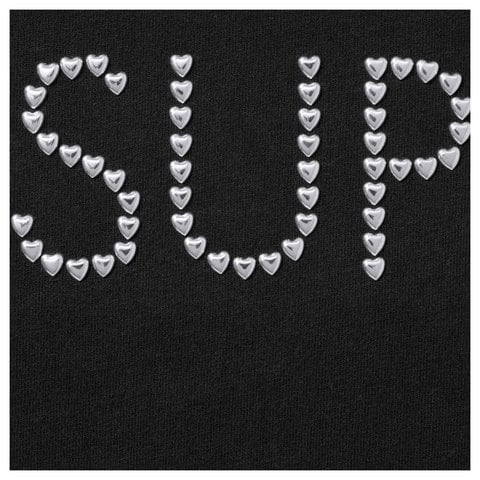 Supreme Hearts Studded S/S Top - Black