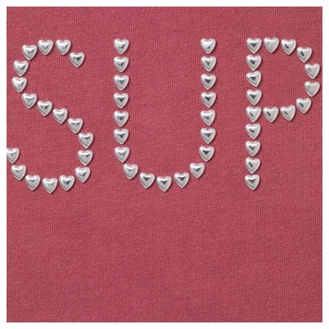 Supreme Hearts Studded S/S Top - Dusty Rose
