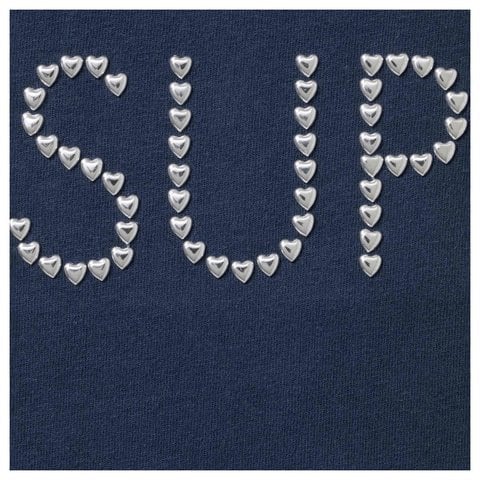 Supreme Hearts Studded S/S Top - Navy