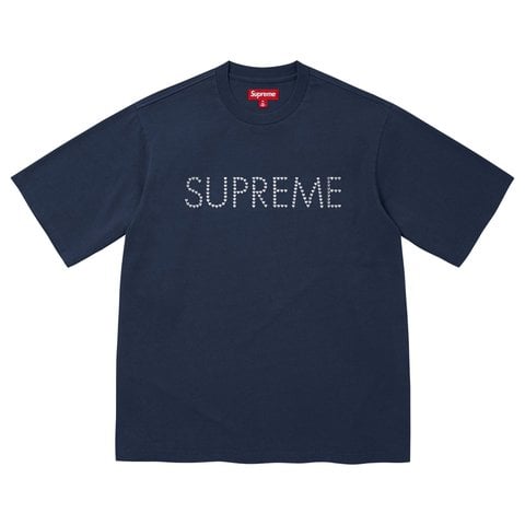 Supreme Hearts Studded S/S Top - Navy