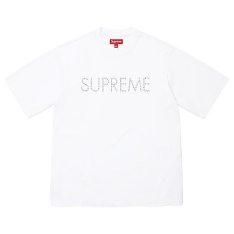 Supreme Hearts Studded S/S Top - White