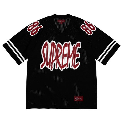 Supreme Reflective Football Jersey - Black
