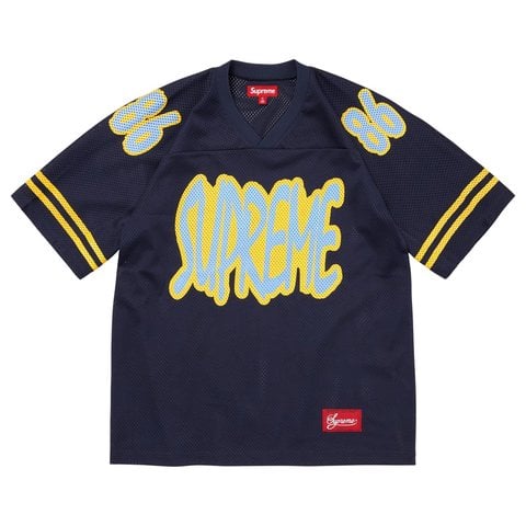 Supreme Reflective Football Jersey - Navy