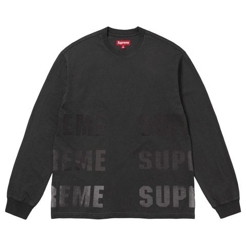Supreme Reflective L/S Top - Black