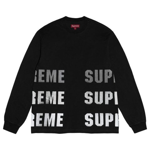 Supreme Reflective L/S Top - Black