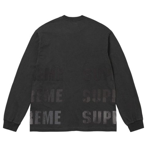 Supreme Reflective L/S Top - Black