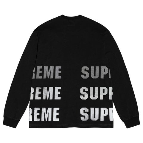 Supreme Reflective L/S Top - Black