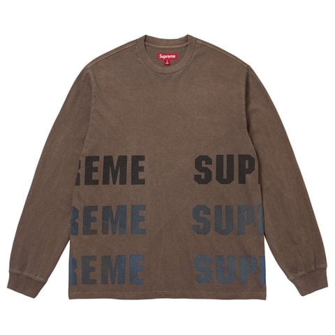 Supreme Reflective L/S Top - Brown