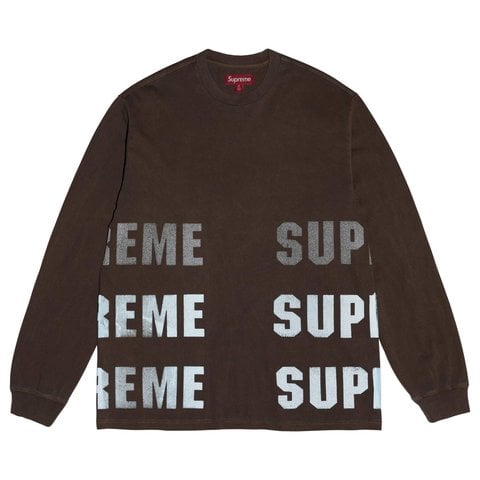 Supreme Reflective L/S Top - Brown