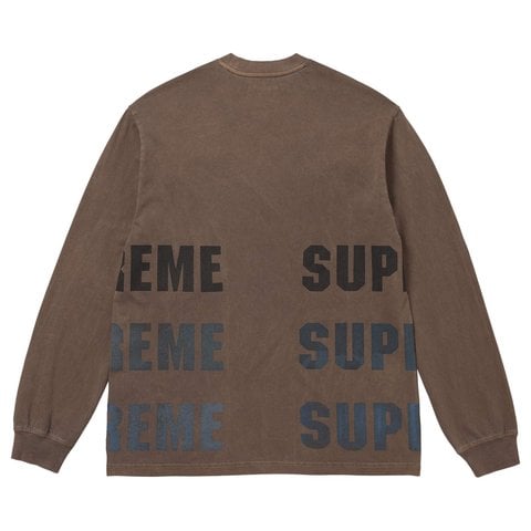 Supreme Reflective L/S Top - Brown