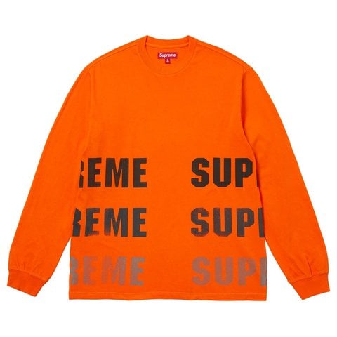 Supreme Reflective L/S Top - Orange