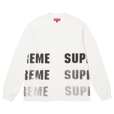 Supreme Reflective L/S Top - White