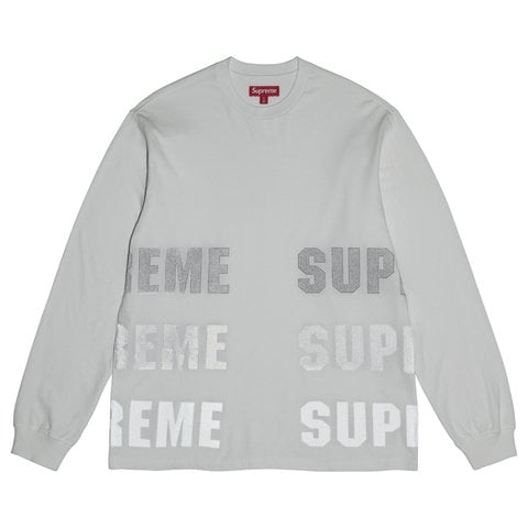 Supreme Reflective L/S Top - White