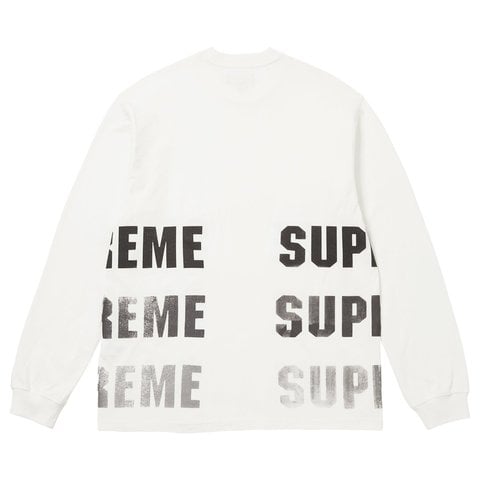 Supreme Reflective L/S Top - White