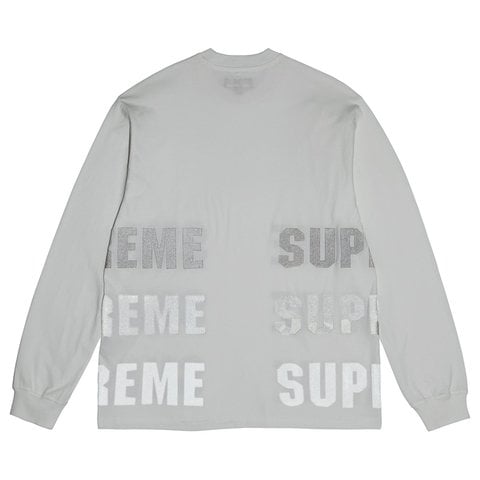 Supreme Reflective L/S Top - White