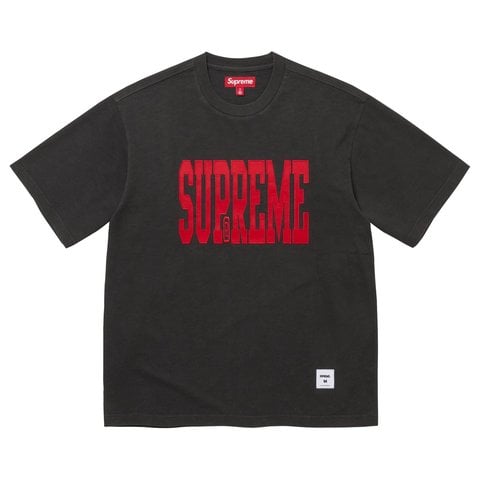 Supreme Stretch Appliqué S/S Top - Black