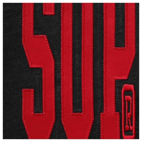 Supreme Stretch Appliqué S/S Top - Black