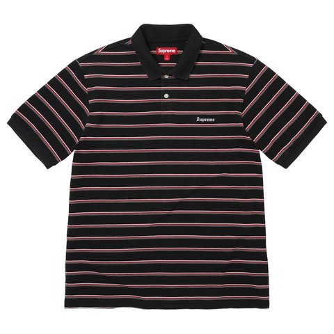Supreme Stripe Polo - Black